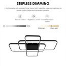 Lustra LED cu telecomanda AXIS 96W, 3 Elemente, lumina Rece/Calda/Neutra, Dimabila, Negru