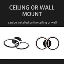 Lustra LED cu telecomanda BETTY 27W, 2 Cercuri, lumina Rece/Calda/Neutra, Dimabila, Negru