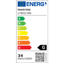 Lustra LED suspendata cu telecomanda ANINA 34W, 1 Cerc, lumina Rece/Calda/Neutra, Dimabila, Negru, Inaltime Reglabila Lustre LED cu Telecomanda Default Title Alessandro Design