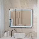 Oglinda LED Rectangulara 90x75cm EDGE Touch Sistem Dezaburire, Rama Neagra Oglinzi Korman E Default Title Alessandro Design