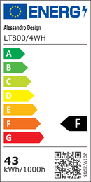 Lustra LED cu telecomanda  BETTY 43W, 4 Cercuri, lumina Rece/Calda/Neutra, Dimabila, Alb