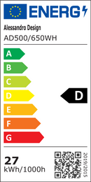 Aplica LED Pena 63cm, 27W, lumina Rece/Calda/Neutra, Alb