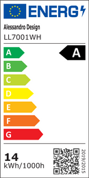Lustra LED ALAJA, 33W, Diametru 22cm, Lumina Calda/Neutra/Rece, Alb, Metal si Acril
