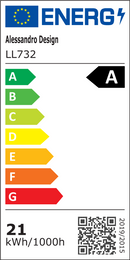 Lustra LED STARR Petito, 21W, Diametru 19cm, Lumina Calda/Neutra/Rece, Alb, Metal si Cristal