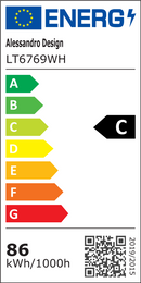 Lustra LED cu telecomanda ISTARAVSHAN, Forma Rotunda, 86W, lumina Rece/Calda/Neutra, Dimabila, Alb