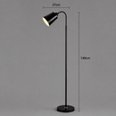 Lampadar ARKALYK, 1 x E27, Metal, Negru