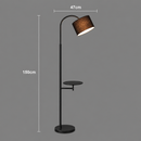 Lampadar BALKHASH, 1 x E27, Metal, Negru