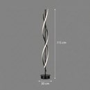 Lampadar LED Upsilon, 27W, 3000K/ 4000K/ 6000K, Metal si Acril, Negru