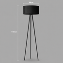 Lampadar RUDNY, 1 x E27, Metal, Negru