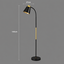 Lampadar TEMIRTAU, 1 x E27, Metal, Negru