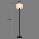 Lampadar Termez, 1 x E27, Metal, Alb si Negru
