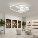 Lustra LED cu telecomanda AMI 48W, 3 Inimi, lumina Rece/Calda/Neutra, Dimabila, Alb Lustre LED cu Telecomanda Default Title Alessandro Design
