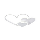 Lustra LED cu telecomanda AMI 50W, 3 Inimi, lumina Rece/Calda/Neutra, Dimabila, Alb