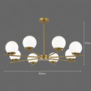 Lustra Clasica NUUK, 93x57cm, 8xE27, Metal si Plastic, Auriu