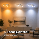 Lustra LED ERIKA 27W, 2 Patrate, lumina Neutra, Alb