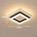 Lustra LED MODERNA 25W, Dimensiuni 19.5x19.5 cm, Patrata, lumina Rece/Calda/Neutra, Negru