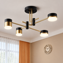 Lustra LED Palius 48W Negru, 4 Brate Default Title Alessandro Design