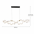 Lustra LED Suspendata Acril UNDA Infinity, 36W, Lumina Calda/Neutra/Rece 3000/4000/6000K, Alb Auriu, Inaltime Reglabila Lustre Moderne Default Title Alessandro Design