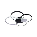 Lustra LED cu Telecomanda, KILLIAN, 74W, 6 Cercuri, Lumina Rece/Calda/Neutra 3000K/4000K/6000K, Dimabila, Negru si Alb, Metal si Acril Lustre LED cu Telecomanda Default Title Alessandro Design