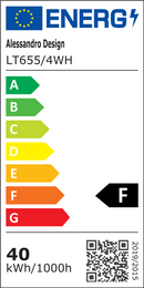 Lustra LED cu telecomanda ANADYR 40W, 4 Elemente, lumina Rece/Calda/Neutra, Dimabila, Alb