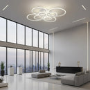 Lustra LED cu telecomanda BETTY 127W, 8 Cercuri, lumina Rece/Calda/Neutra, Dimabila, Alb Lustre LED cu Telecomanda Default Title Alessandro Design