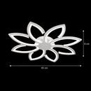 Lustra LED cu telecomanda BLUM, 108W, lumina Rece/Calda/Neutra, Dimabila, Alb, Metal si Acril