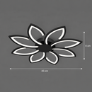 Lustra LED cu telecomanda BLUM, 108W, lumina Rece/Calda/Neutra, Dimabila, Negru, Metal si Acril