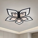 Lustra LED cu telecomanda DALIA 96W, 5 Petale, lumina Rece/Calda/Neutra, Dimabila, Negru Lustre LED cu Telecomanda Default Title Alessandro Design