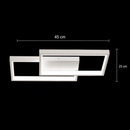 Lustra LED cu telecomanda LANDYN 37W, 2 Patrate, lumina Rece/Calda/Neutra, Dimabila, Alb