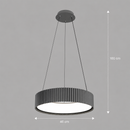 Lustra LED cu telecomanda SCHECTE, 3000K/4000K/6000K, 70W, Metal și Plastic, Gri