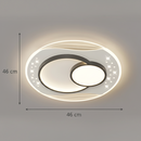 Lustra LED cu telecomanda SERPENTA 51W, Rotunda, lumina Rece/Calda/Neutra, Dimabila, Negru