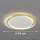 Lustra LED cu telecomanda SOLARA 51W, 2 Cercuri, lumina Rece/Calda/Neutra, Dimabila, Auriu Alb Lustre LED cu Telecomanda Default Title Alessandro Design