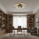 Lustra LED cu telecomanda ZOE 27W, 2 Patrate, lumina Rece/Calda/Neutra, Dimabila, Negru Lustre LED cu Telecomanda Default Title Alessandro Design