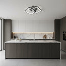 Lustra LED cu telecomanda ZOE 27W, 2 Patrate, lumina Rece/Calda/Neutra, Dimabila, Negru Lustre LED cu Telecomanda Default Title Alessandro Design