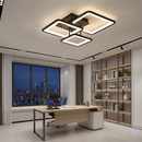 Lustra LED cu telecomanda ZOE 60W, 3 Patrate, lumina Rece/Calda/Neutra, Dimabila, Negru Lustre LED cu Telecomanda Default Title Alessandro Design