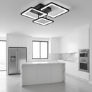 Lustra LED cu telecomanda ZOE 60W, 3 Patrate, lumina Rece/Calda/Neutra, Dimabila, Negru Lustre LED cu Telecomanda Default Title Alessandro Design