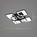Lustra LED cu telecomanda ZOE, 8 Patrate, 138W, Lumina Rece/Calda/Neutra, Dimabila, Negru