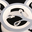 Lustra LED cu telecomanda si cristal DAISY 53W, 4 Elemente, lumina Rece/Calda/Neutra, Dimabila, Alb Lustre LED cu Telecomanda Default Title Alessandro Design