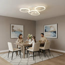Lustra LED cu telecomanda si cristal DAISY 53W, 4 Elemente, lumina Rece/Calda/Neutra, Dimabila, Alb Lustre LED cu Telecomanda Default Title Alessandro Design