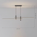 Lustra LED suspendata RINA 50W, Liniara, lumina Rece/Calda/Neutra, Negru, Inaltime Reglabila Lustre Moderne Default Title Alessandro Design