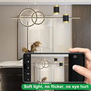 Lustra LED suspendata cu telecomanda PAULINA 74W, lumina Rece/Calda/Neutra, Dimabila, Negru, Inaltime Reglabila