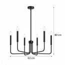 Lustra Metalic AVANT, tip Pendul cu brate, D63 cm Rotunda, 6xE14, Negru Lustre Industrial Default Title Alessandro Design