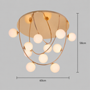 Lustra Moderna QUVA Magno, 11 x G9, Diametru 60cm, Metal, Auriu