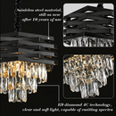 Candelabru Cristal HEXA Ø30cm 3xE14 Negru Inaltime Reglabila
