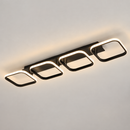 Lustra LED VERTEX 45W, 4 Patrate, Liniara, lumina Rece/Calda/Neutra, Neagra
