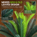 Planta Artificială Copac Tip Palmier, 36 frunze, 115 cm, Verde, cu Ghiveci