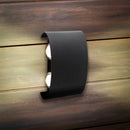 Aplica LED de Exterior si Interior, 4 Surse x 1W, IP65, ABS, Negru, 3000K