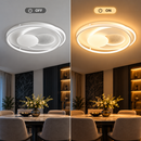 Lustra LED cu telecomanda ISTARAVSHAN, Forma Rotunda, 86W, lumina Rece/Calda/Neutra, Dimabila, Alb