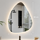 Oglinda LED Organica 60x80cm, Lumina Rece, Sistem Dezaburire, Dimabila