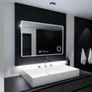 Oglinda LED Rectangulara 120x80 Aura Riflesso Puro MotionGlow Marcello, Sistem Dezaburire, Termometru si Ceas, Dimabila Oglinzi Marcello Default Title Alessandro Design